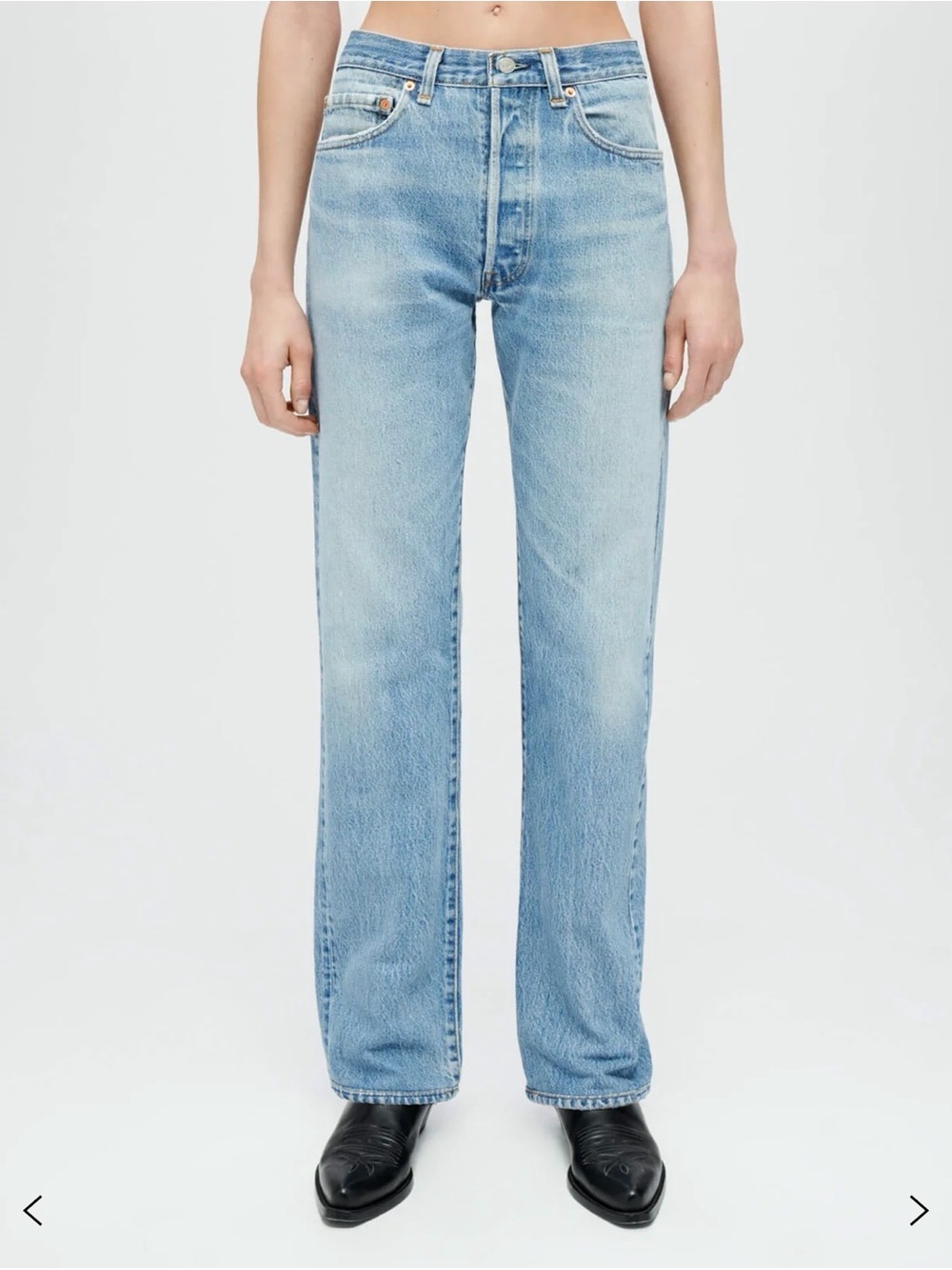 Re/Done Levi’s indigo high rise loose jeans